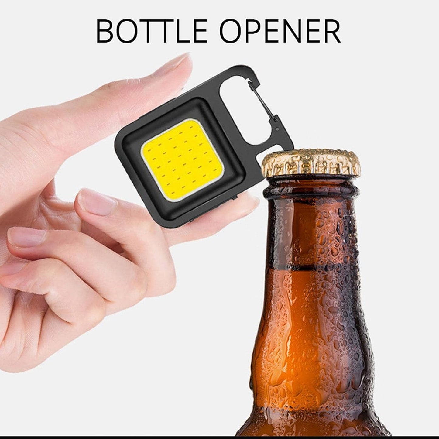 Mini Magnetic COB Bike Headlight Keychain – 4 Modes, Aluminum Body