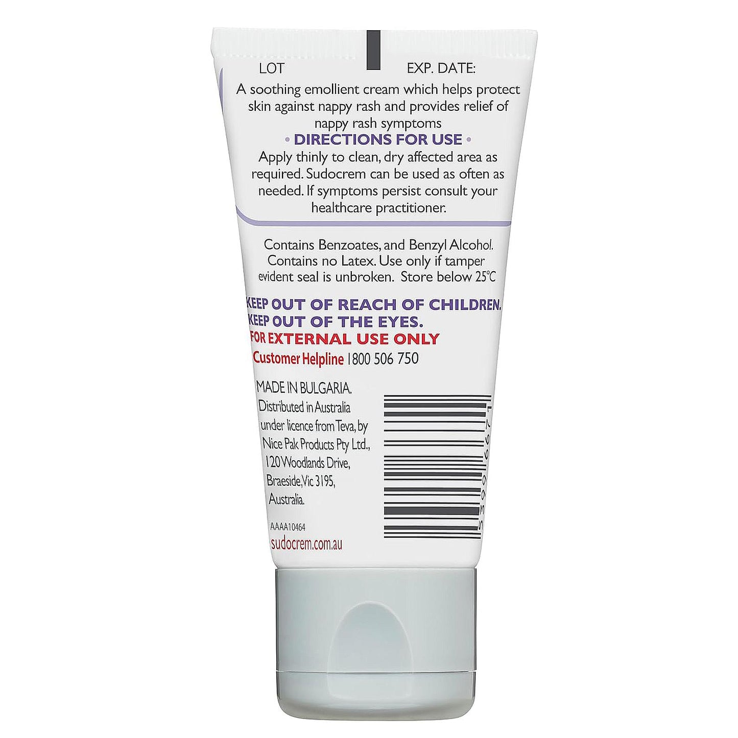 Sudocrem Skin Care Cream 30g Tube, Versatile & Gentle Moisturizing Cream for All Skin Types, Soothing, Moisturizers, Handy, Skin Repair