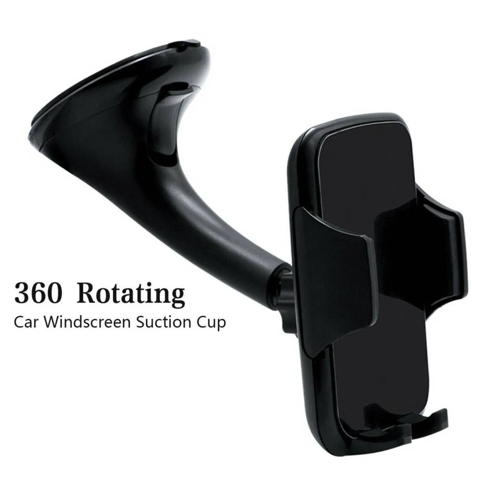 Car Window Mount Phone Holder – 360° Rotation, Magnetic Grip, Cable Clip