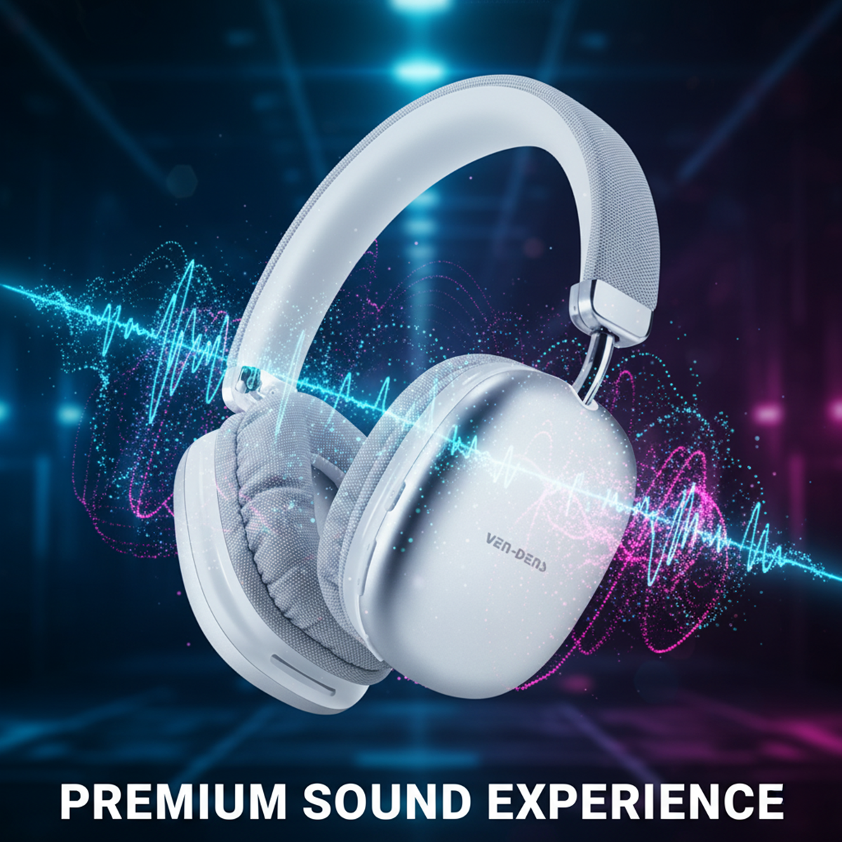 ANC Wireless Headphones – Noise Cancelling, Deep Bass, 10m Range