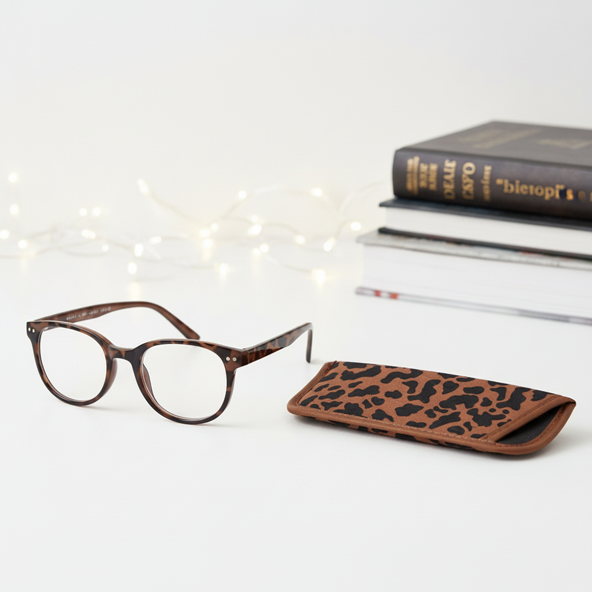 Animal Print Reading Glasses +2.00 +2.50 +3.00 Stylish Eyewear with Case
