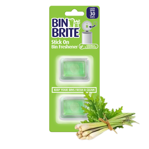 Stick-On Bin Fresheners - Citron Lemongrass Scent - 2 Pack