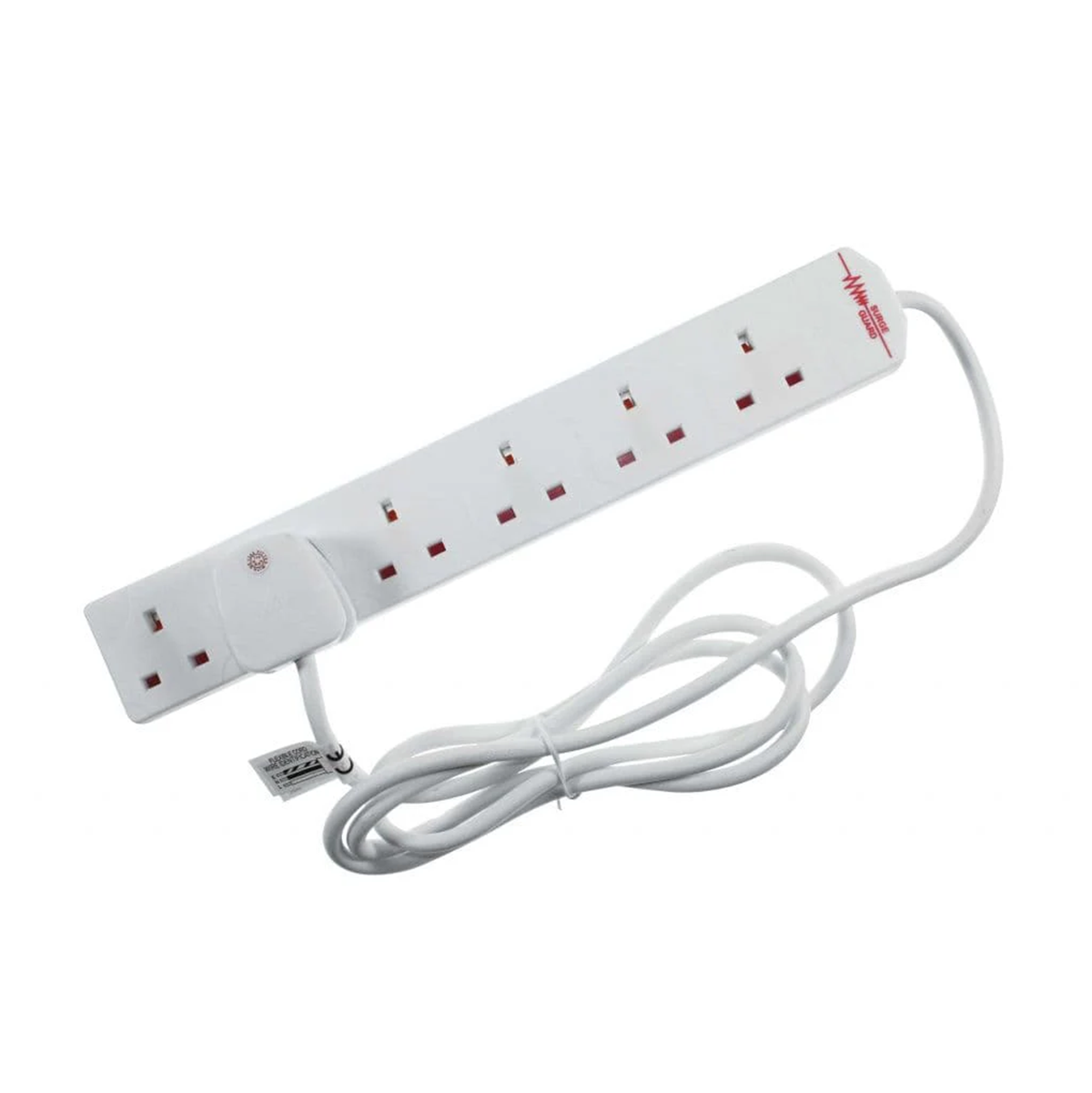6-Way Extension Lead with Surge Protection – 2m Cable
