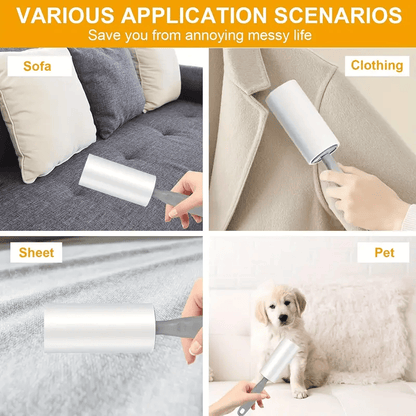 Pet Lint Roller 10m (70 Sticky Sheets) – Easy Roll & Tear