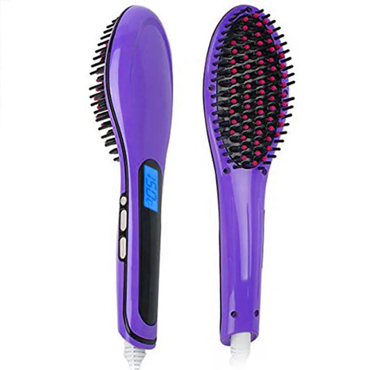 Advanced Hair Straightening Brush – Anti-Static, Adjustable Temperature, Quick Styling