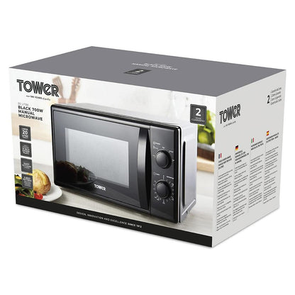 20L Manual Microwave Oven – 700W Compact Countertop Kitchen Cooker