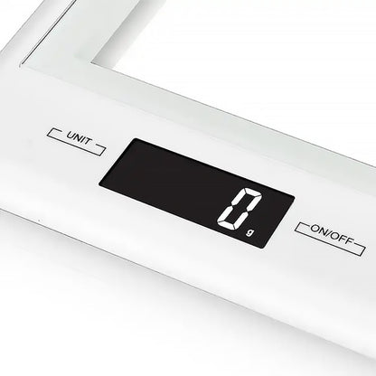5kg Digital Kitchen Scale – Tempered Glass, LED Display, Stand-Up Design