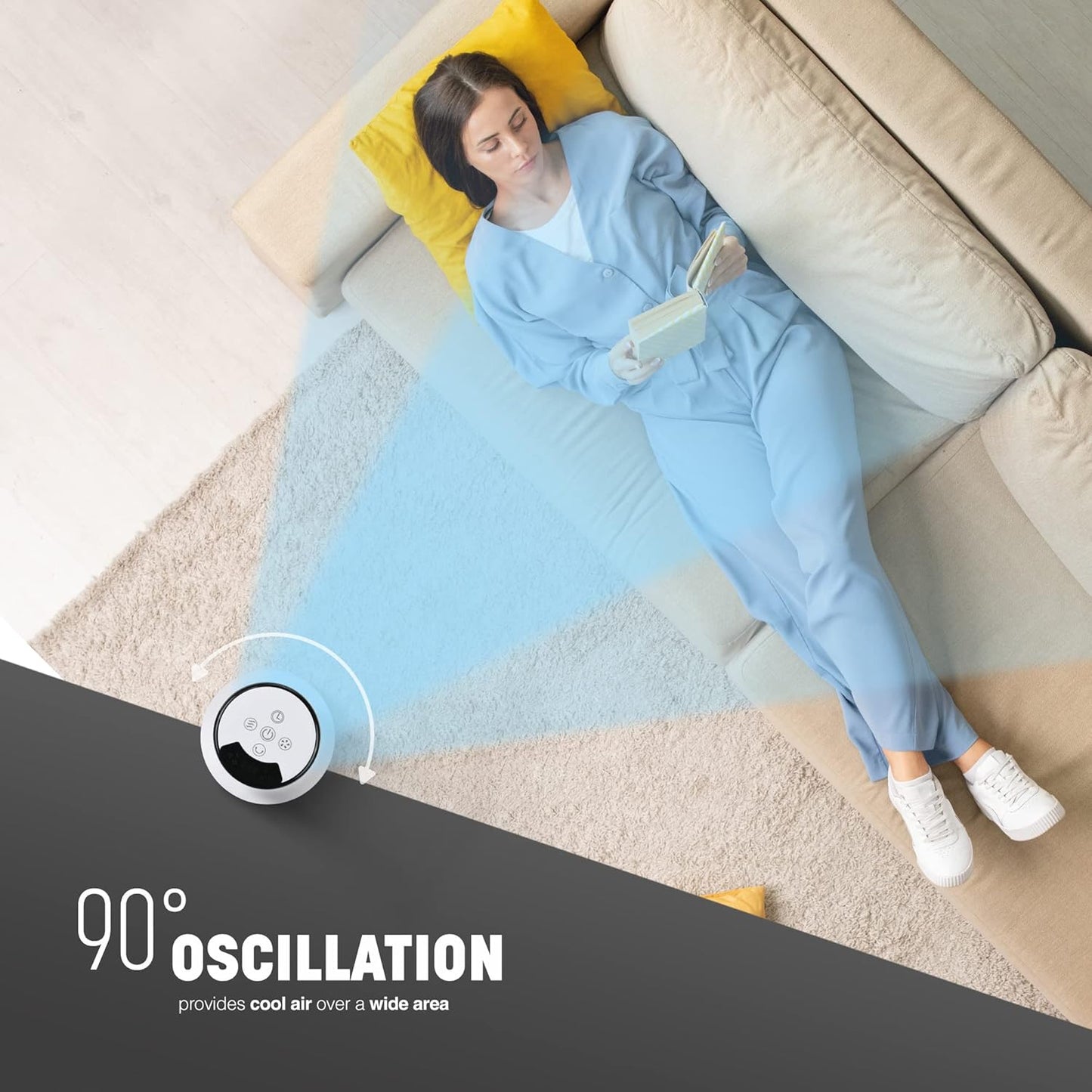29” Tower Fan with Remote Control – Quiet Cooling & Oscillation