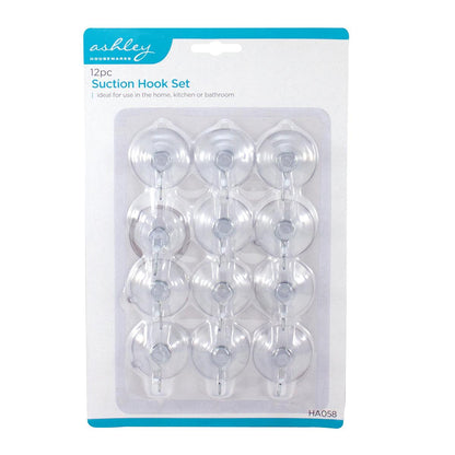 12pc Strong Suction Hooks – Easy No-Drill