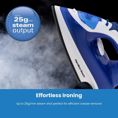 Steam Iron - 2200W, Non-Stick Ceramic Soleplate, Powerful Steam
