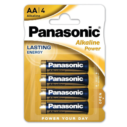 AA Alkaline Batteries – Long Life Power (Pack of 4)