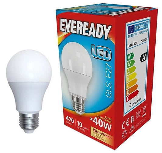 LED GLS E27 Lightbulb 4.9W (40W) Warm White – Energy Saving