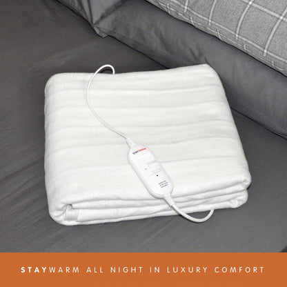 Electric Underblanket - Double Size, Dual Heat, Detachable Controller, Machine Washable