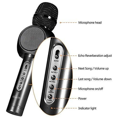 Wireless Karaoke Microphone with Bluetooth Speaker – Portable Singing Mic for Home & Parties