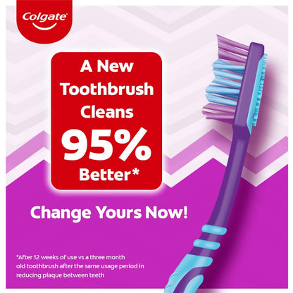Zigzag+ Anti-Bacterial Toothbrush – Medium Bristle, Compact Head, Multicolour