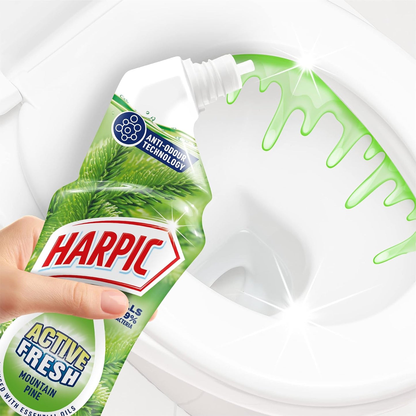 Active Fresh Toilet Gel 750ml – Kills 99.9% Bacteria, Anti-Growth Formula