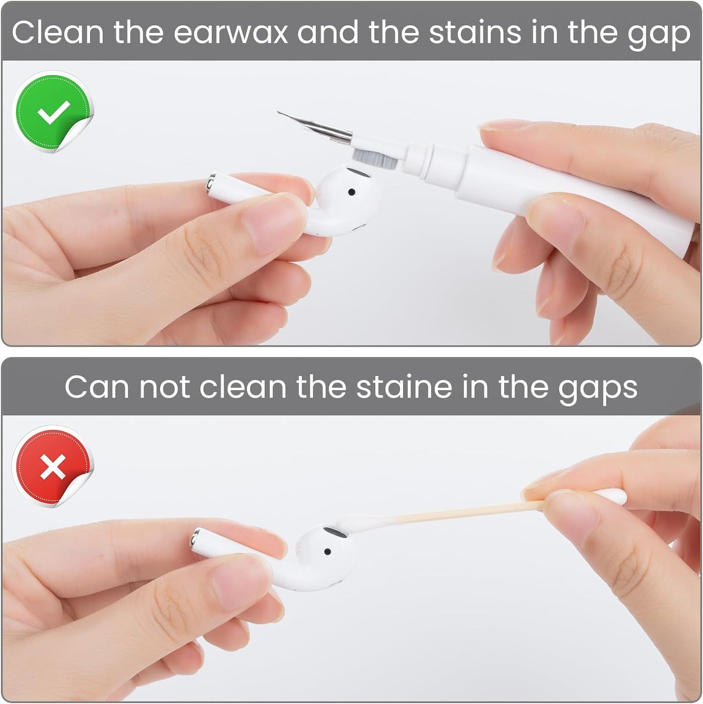 3-in-1 Electronics Cleaning Pen – Brush, Sponge & Detailing Tip