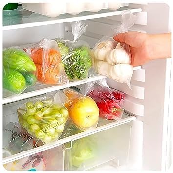 100 Large Fridge Freezer Food Bags with Tie Handles