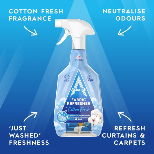Fabric Refresher Spray 750ml – Cotton Fresh Odour Neutraliser