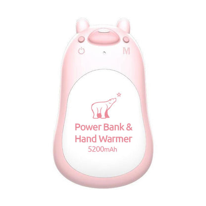2-in-1 Hand Warmer & Power Bank – 5200mAh, USB-C Rechargeable, 3 Heat Levels
