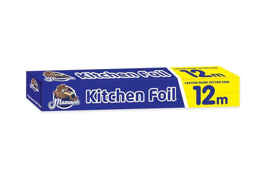 MAMMOTH Kitchen Foil 300mm x 12m – Strong Aluminium Wrap for Cooking & Baking
