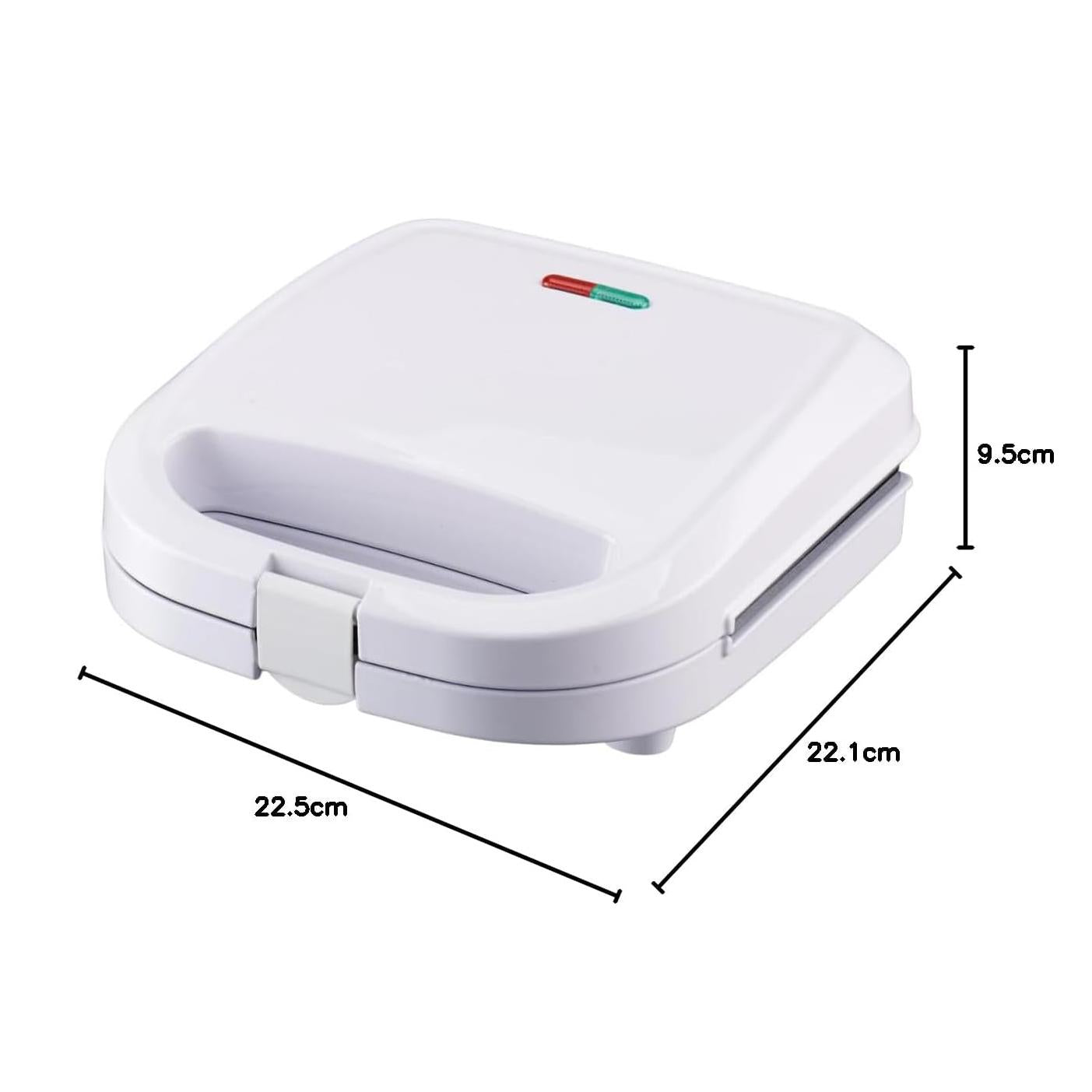 2-Slice Sandwich & Toastie Maker – 750 W, Non-Stick Plates, Cool-Touch Handle
