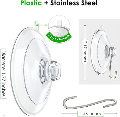 12pc Strong Suction Hooks – Easy No-Drill