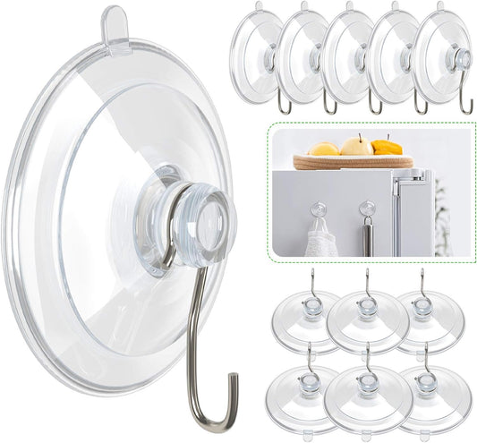12pc Strong Suction Hooks – Easy No-Drill