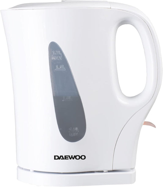 1.7L 2200W Cordless Kettle – White, Auto Shut-Off, Boil-Dry Protection