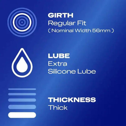Extra Safe Condoms 3 Pack – Strong, Lubricated, Comfortable Fit