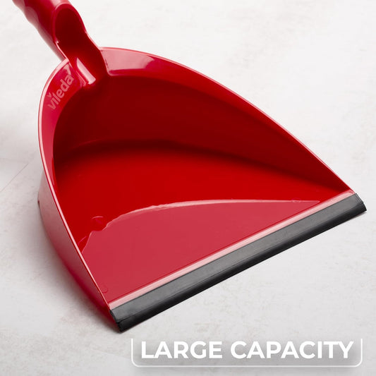 2-in-1 Dustpan & Brush Set – Durable Bristles & Rubber Blade, Easy Sweep Cleaning Tool