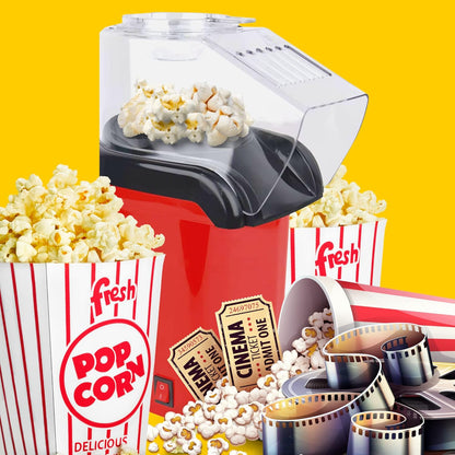 1200W Hot-Air Popcorn Maker – Healthy Oil-Free Snacking with Measuring Cup