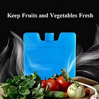 Ashley 3pc Mini Ice Brick Set - Reusable Freezer Blocks for Lunchboxes & Travel - Blue Ice Bricks
