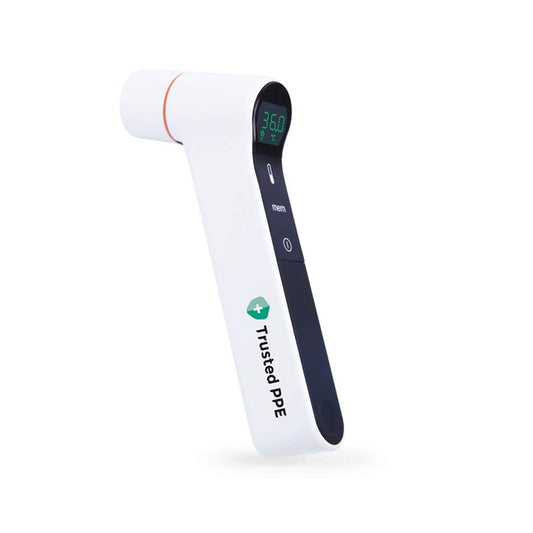 Trusted PPE Fast Read Digital Thermometer - No-Touch Forehead & Ear (Adults, Kids) - Memory Mode and Instant Reading, Medical Grade Quality