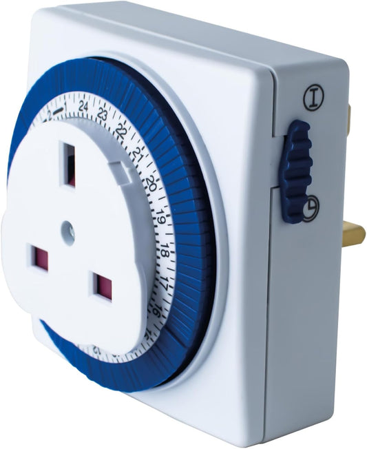 24-Hour Plug-in Mechanical Timer Switch – Programmable with UK Socket