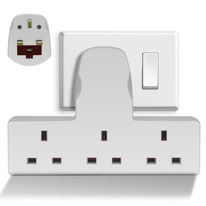 3-Way Moulded Cable-Free Adaptor – Compact Power Splitter