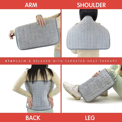 Electric Heat Therapy Pad with Auto Shut Off – Washable Hot Water Bottle Alternative