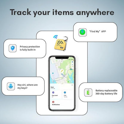 Smart Bluetooth Tracker Tag – Apple Find My, Key, Wallet & Pet Locator