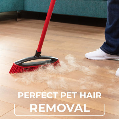 Pet Hair Removal Broom – Soft Rubber Bristles, Easy to Wash, Includes 3 Handles