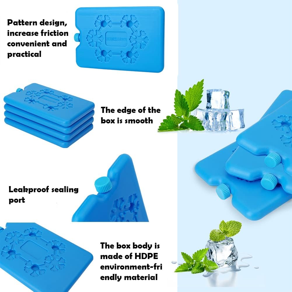 Ashley 400g Ice Brick, Freezer Pack, Reusable Cooling Pack, Ice Pack for Lunch Box, Portable Ice Pack, Non-toxic Ice Pack