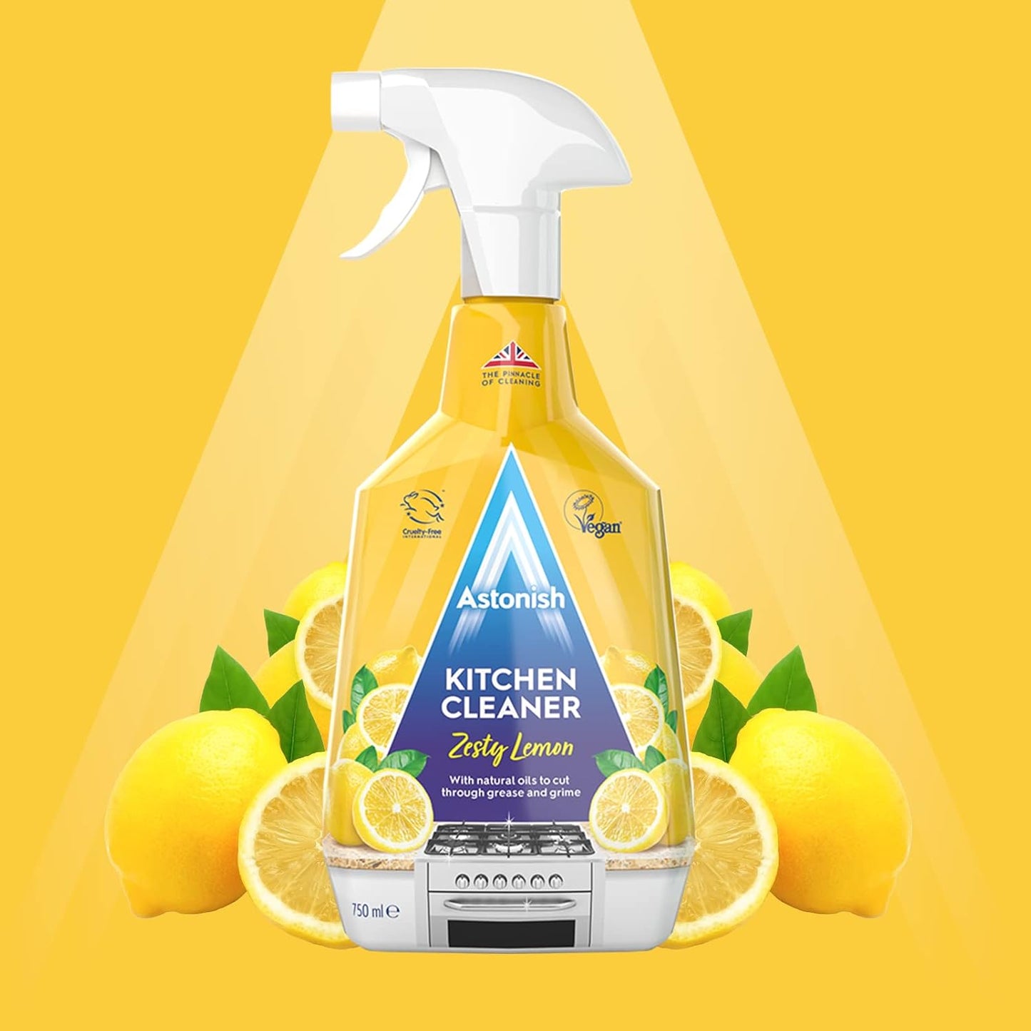 Astonish Kitchen Cleaner with Natural Oils 750ml - Zesty Lemon