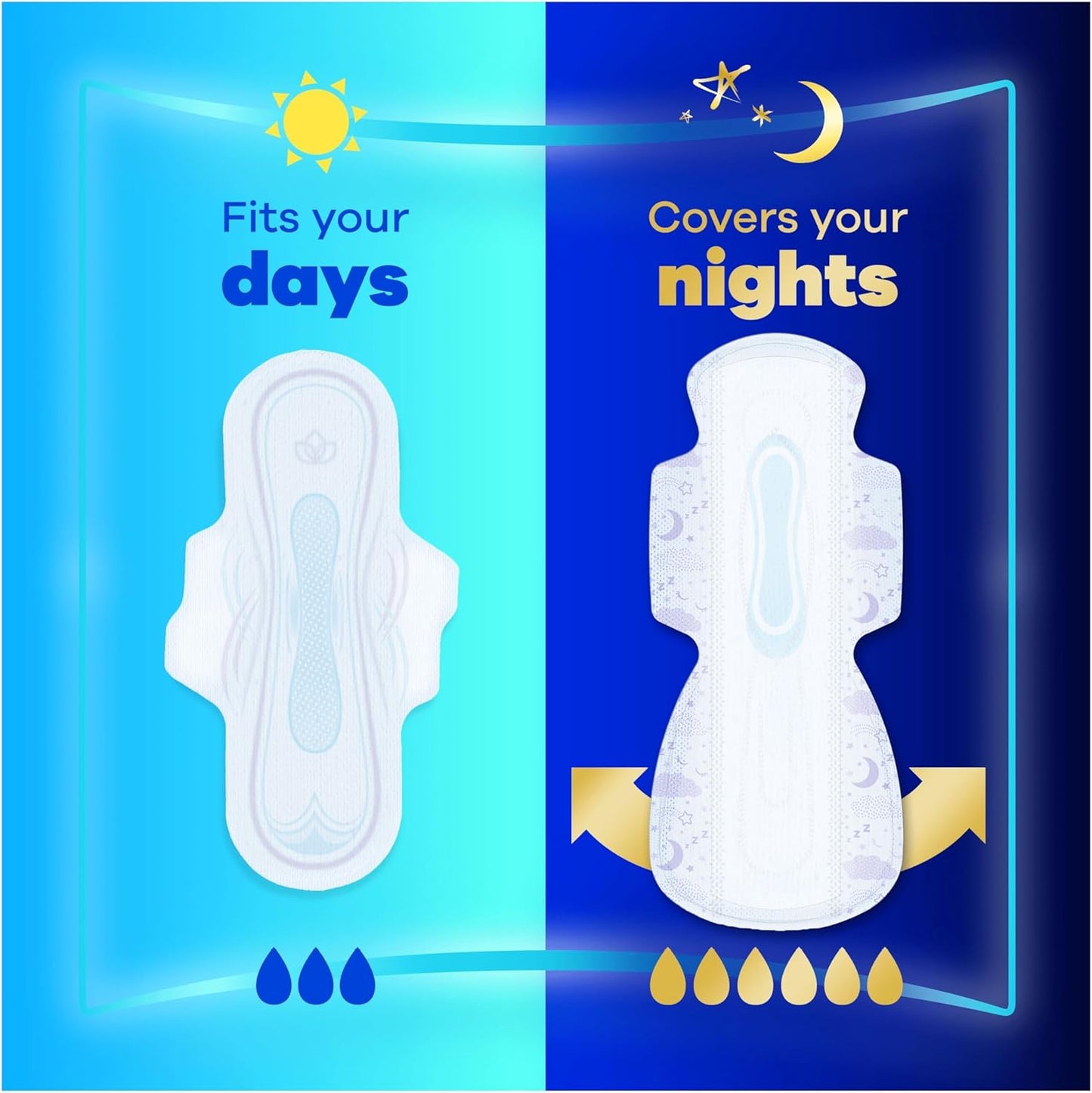 Ultra Day & Night Pads with Wings (Size 3) – Pack of 10