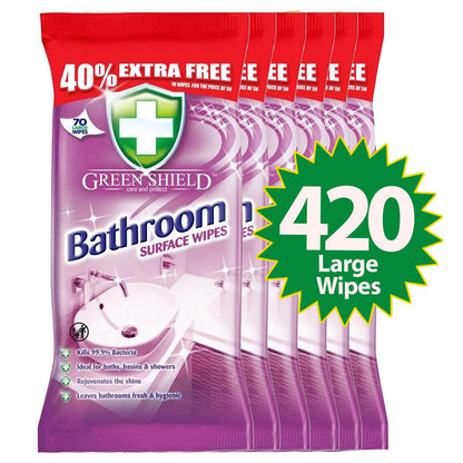 Bathroom Surface Wipes – 70 Pack, Antibacterial Toilet & Bathroom Cleaning