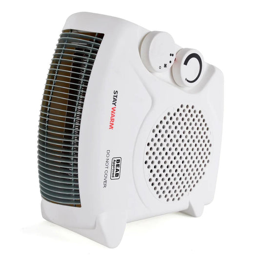2000W Fan Heater – Upright/Flatbed Design, 2 Heat Settings & Frost Watch