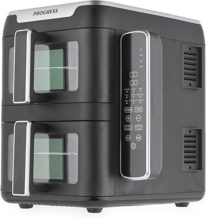 Dual Tier 9L Air Fryer – Digital Touch, 9 Functions, 2×4.5L Baskets, 2400W