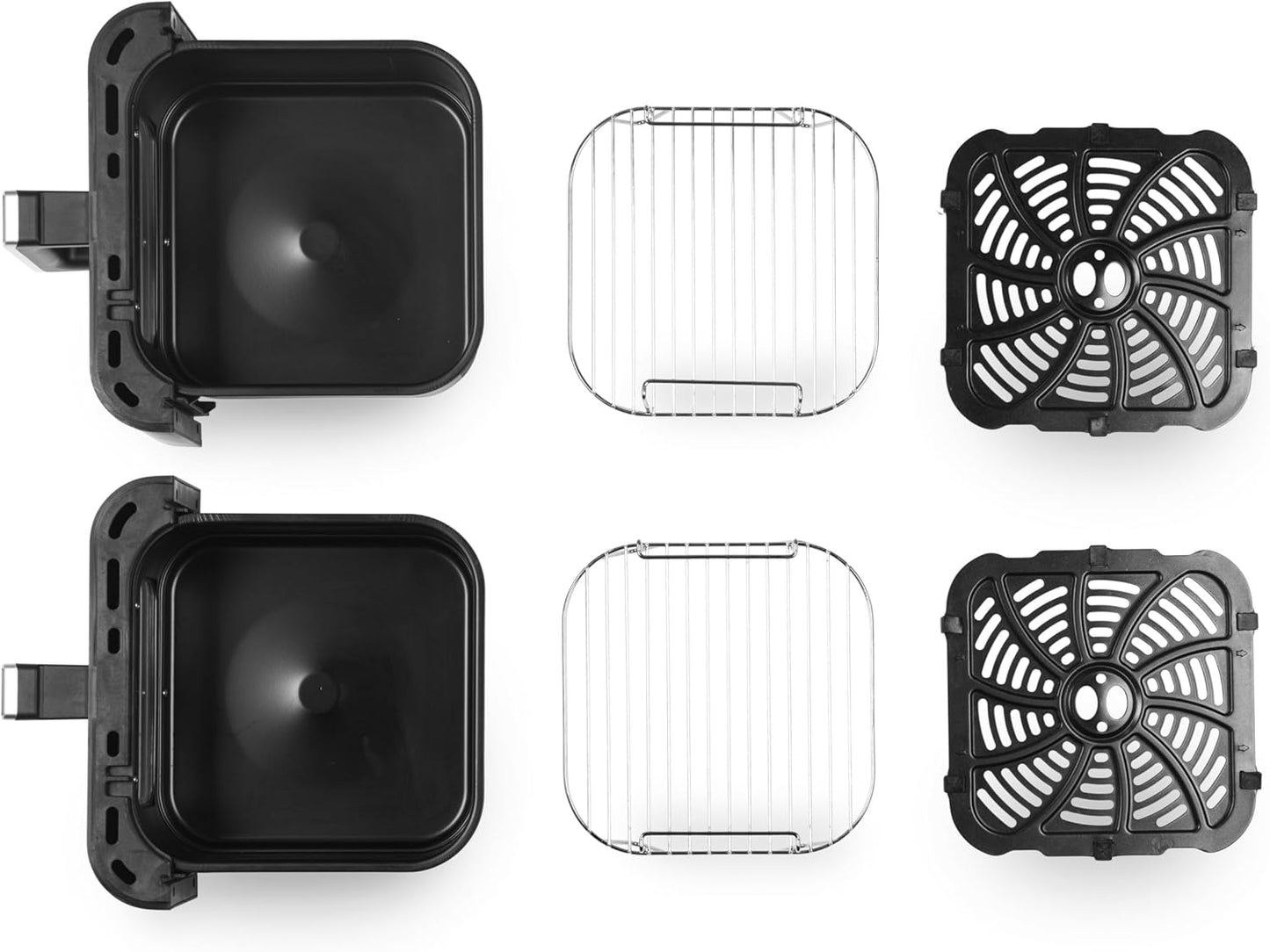 Dual Tier 9L Air Fryer – Digital Touch, 9 Functions, 2×4.5L Baskets, 2400W