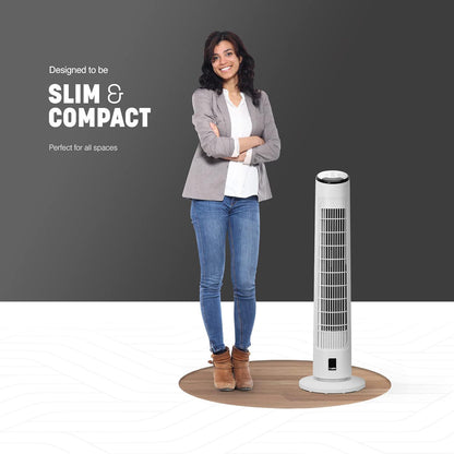 29” Tower Fan with Remote Control – Quiet Cooling & Oscillation