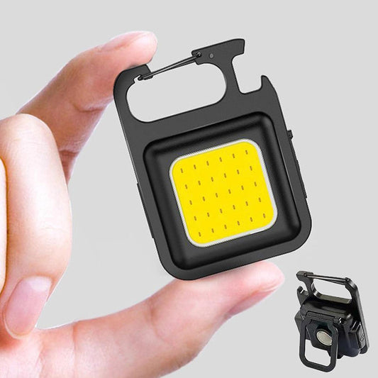 Mini Magnetic COB Bike Headlight Keychain – 4 Modes, Aluminum Body