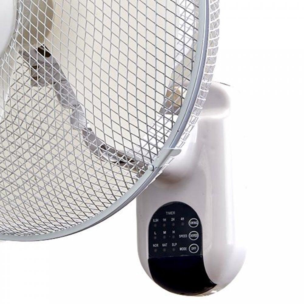 16” Oscillating Wall Fan with Remote – Quiet, Adjustable Cooling for Home & Office