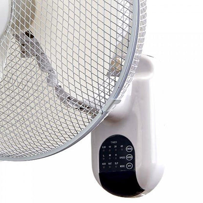 16” Oscillating Wall Fan with Remote – Quiet, Adjustable Cooling for Home & Office